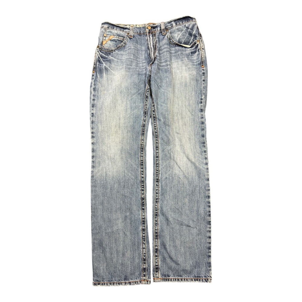 Ariat M4 blue jeans denim low rise boot cut mens 34x36 cotton classic fit